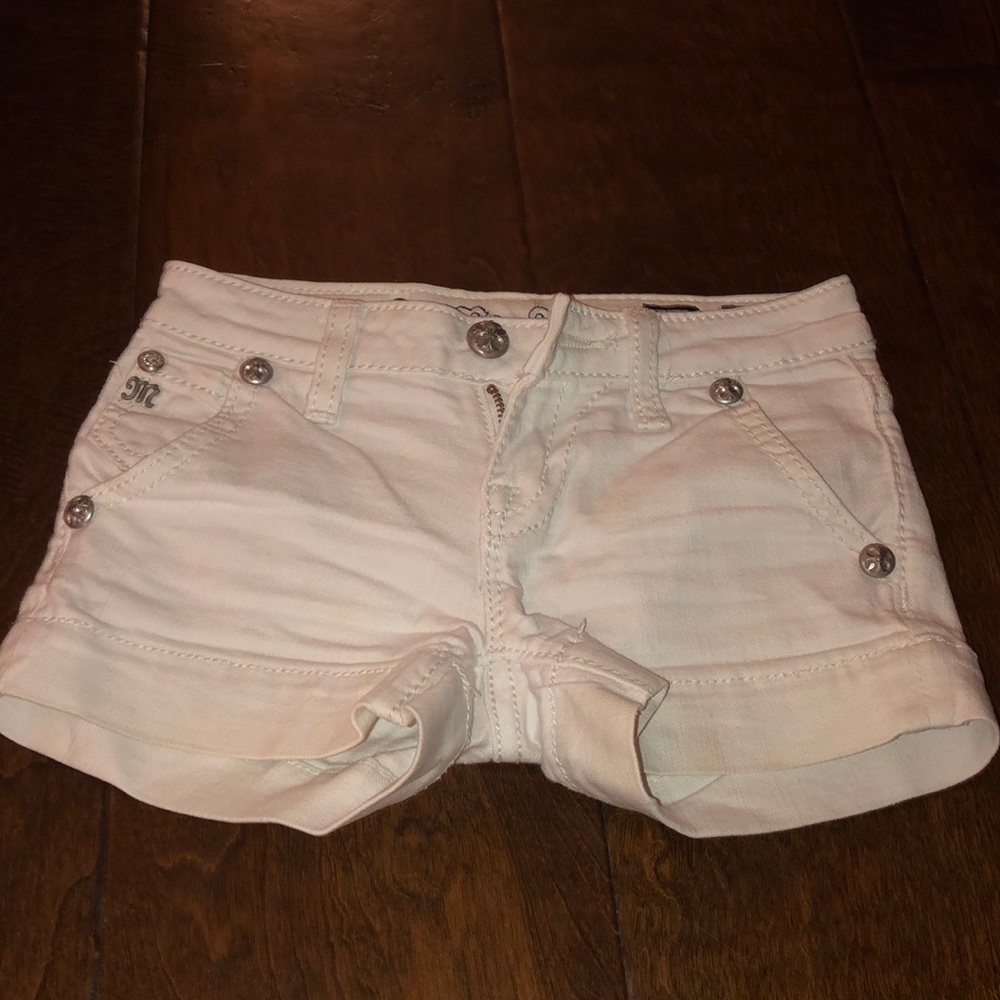 White Jean shorts